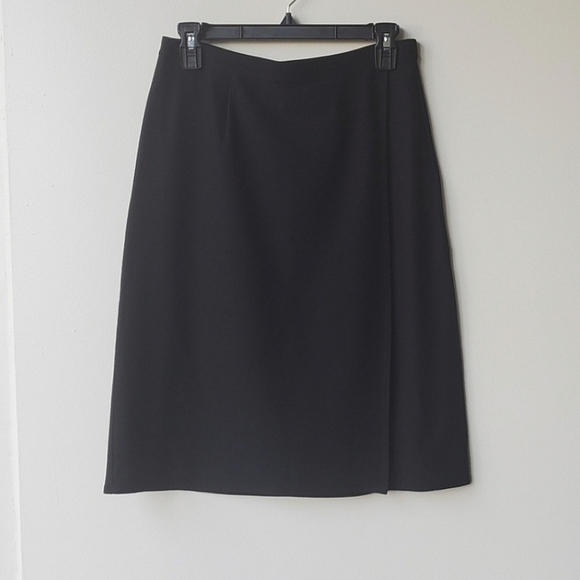 NWT Eileen Fisher Faux Wrap Stretch Crepe Skirt - Picture 2 of 10